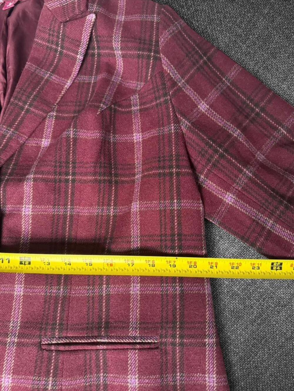 Jessica London Plaid Wool Blend Blazer Size 16T - Picture 5 of 8